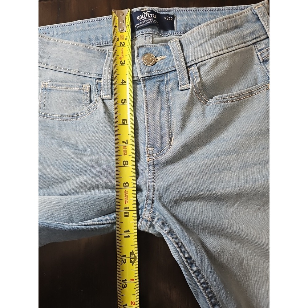 Hollister Jeans Women's Low Rise Super Skinny Distressed Size 00R - Picture 12 of 12